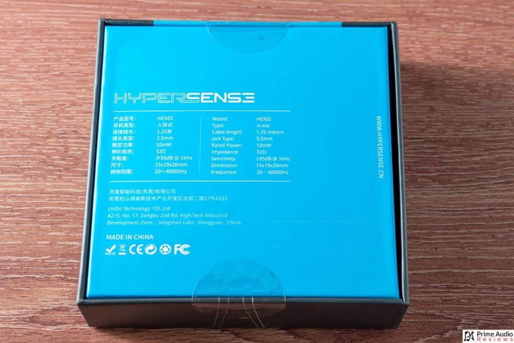 Hypersense HEX02 box back
